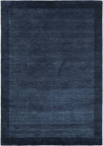  베틀 Frame - 어두운 파란색 러그 160X230 모던 다크 블루 (울, 인도)